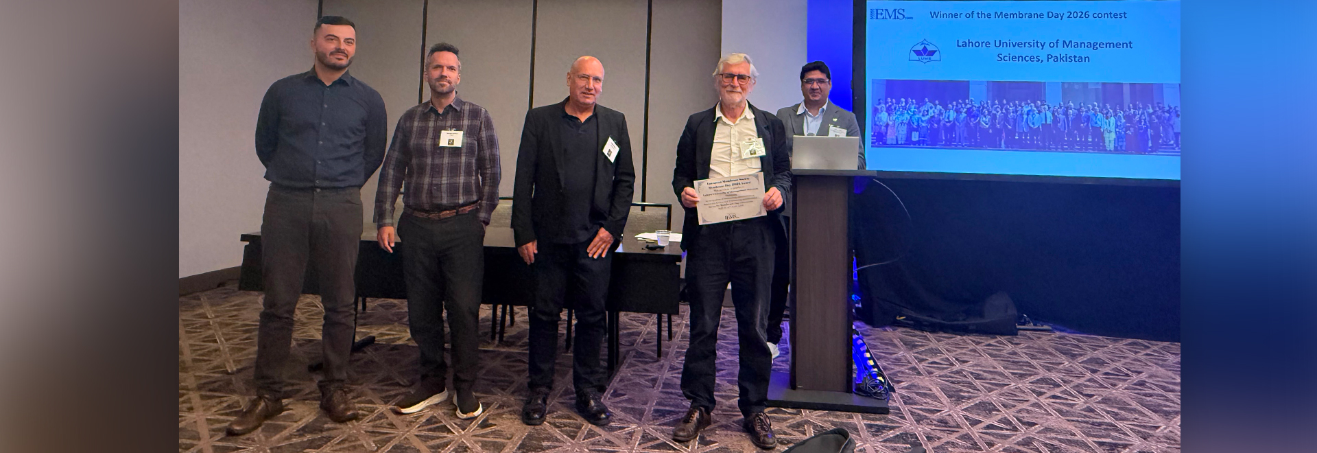 LUMS Receives European Membrane Society Award 2026 